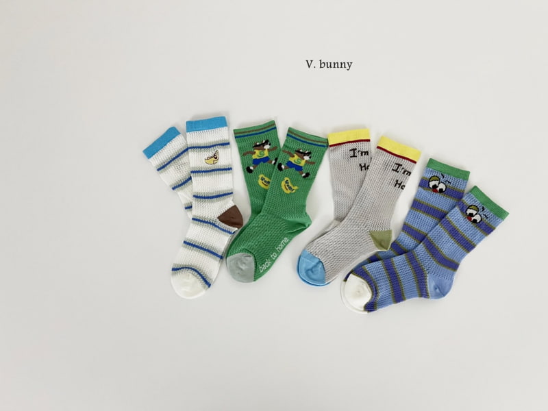 V Bunny - Korean Children Fashion - #kidsstore - Esba Socks Set - 11