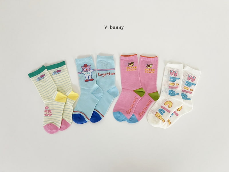 V Bunny - Korean Children Fashion - #kidsstore - Club Socks Set - 10