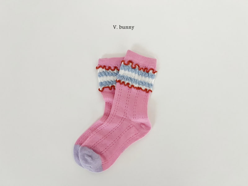 V Bunny - Korean Children Fashion - #kidsstore - Oh Rabbit Socks Set - 5