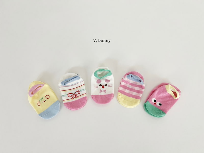 V Bunny - Korean Children Fashion - #kidsstore - Red Ribbon Socks Set - 2