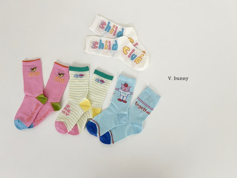 V Bunny - Korean Children Fashion - #kidzfashiontrend - Club Socks Set - 11