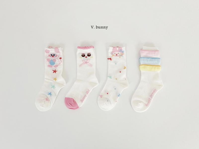 V Bunny - Korean Children Fashion - #kidzfashiontrend - Bunny Girl Socks Set
