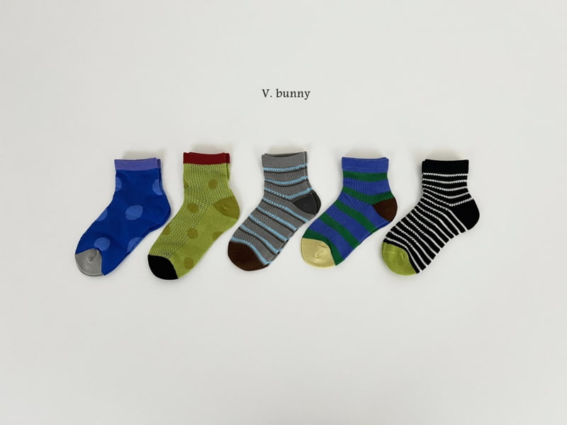 V Bunny - Korean Children Fashion - #littlefashionista - Short Socks Set