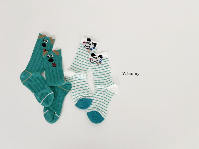 V Bunny - Korean Children Fashion - #littlefashionista - Merong Socks Set - 9