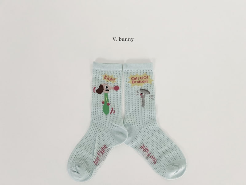 V Bunny - Korean Children Fashion - #littlefashionista - TV Socks Set - 8