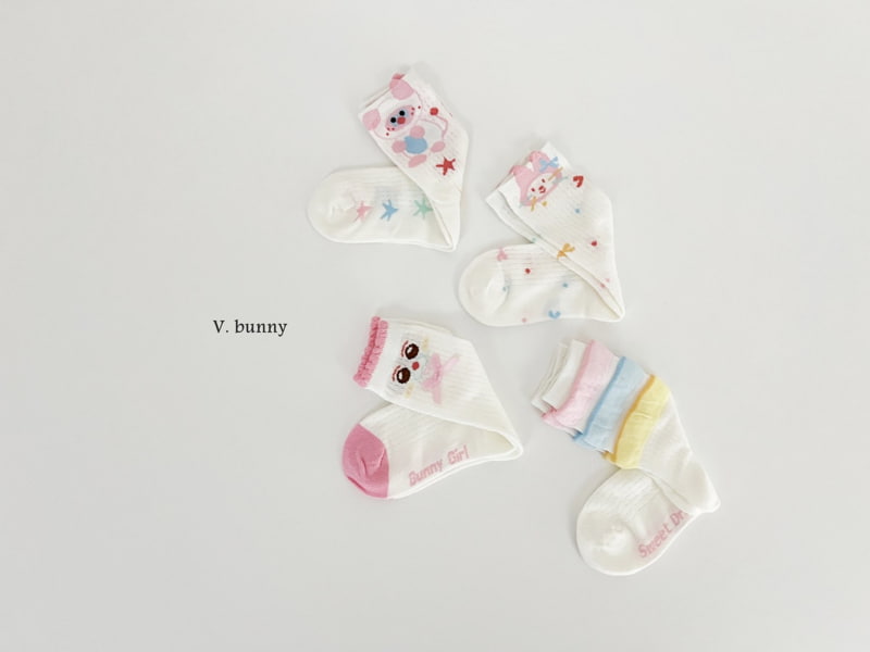 V Bunny - Korean Children Fashion - #littlefashionista - Bunny Girl Socks Set - 3