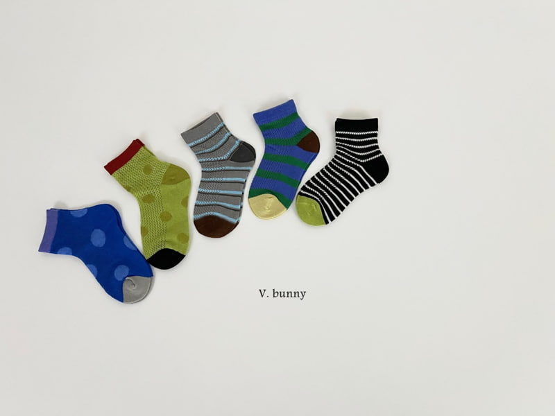 V Bunny - Korean Children Fashion - #magicofchildhood - Short Socks Set - 2