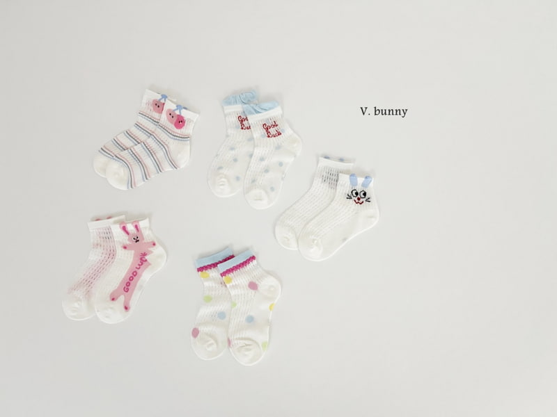 V Bunny - Korean Children Fashion - #magicofchildhood - Good Luck Socks Set - 11