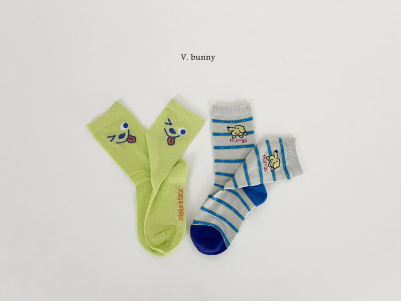 V Bunny - Korean Children Fashion - #magicofchildhood - Things Socks Set - 7