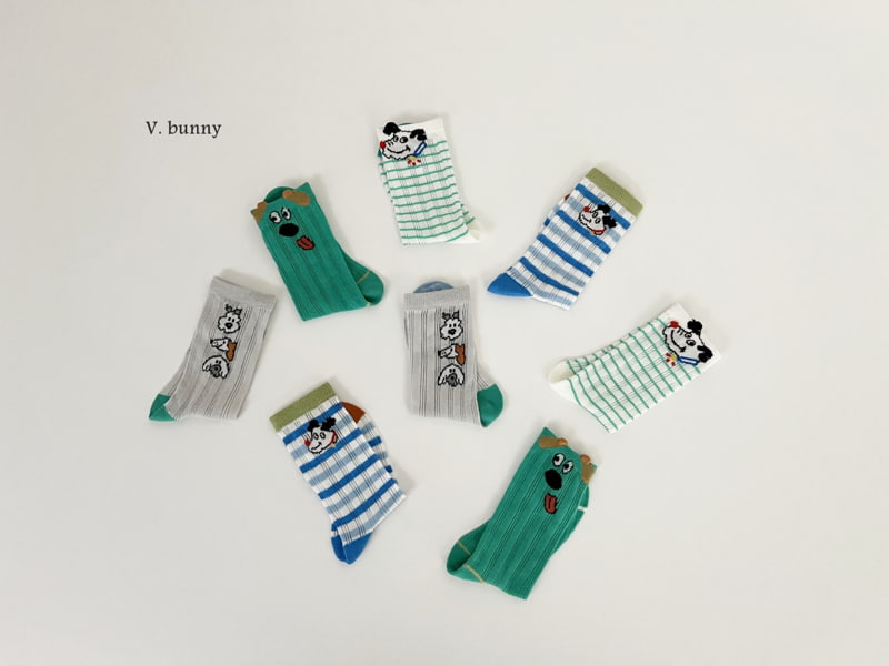 V Bunny - Korean Children Fashion - #minifashionista - Merong Socks Set - 11