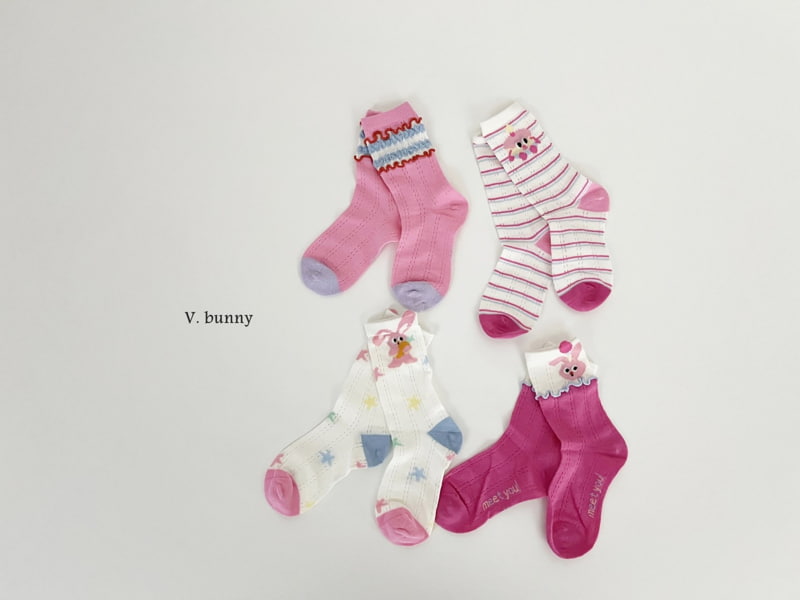V Bunny - Korean Children Fashion - #minifashionista - Oh Rabbit Socks Set - 10
