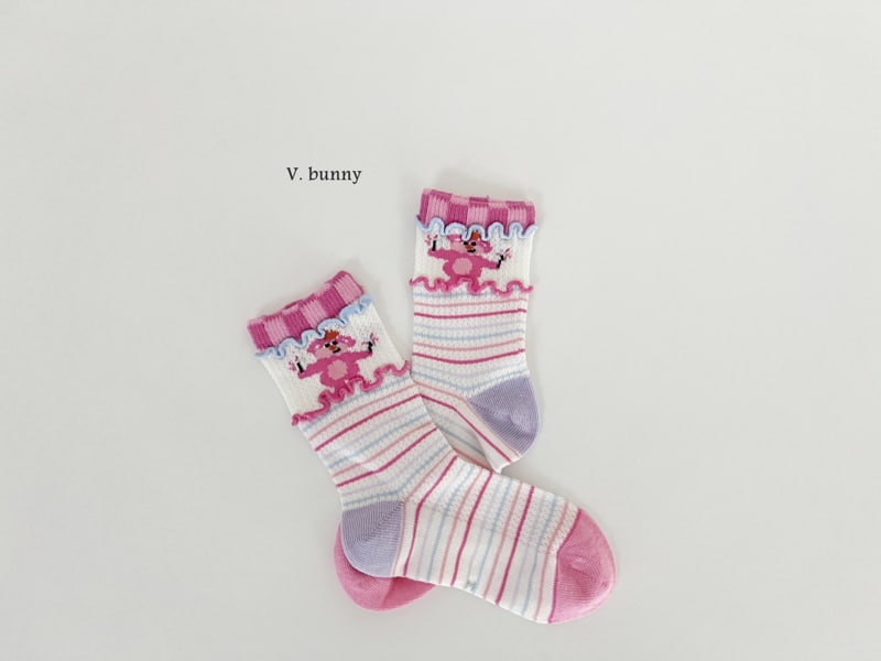 V Bunny - Korean Children Fashion - #minifashionista - Carrot Mouse Socks Set - 6
