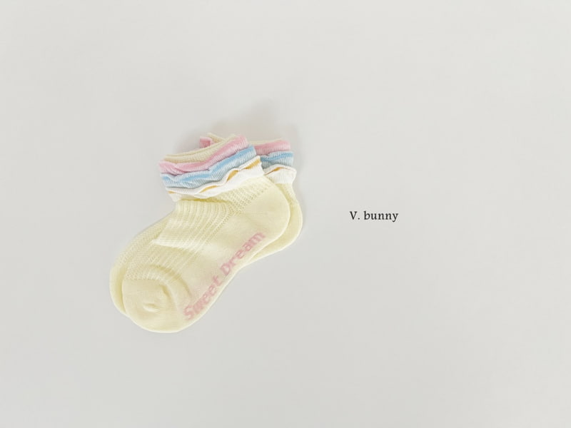 V Bunny - Korean Children Fashion - #minifashionista - Dot Ribbon Socks Set - 5