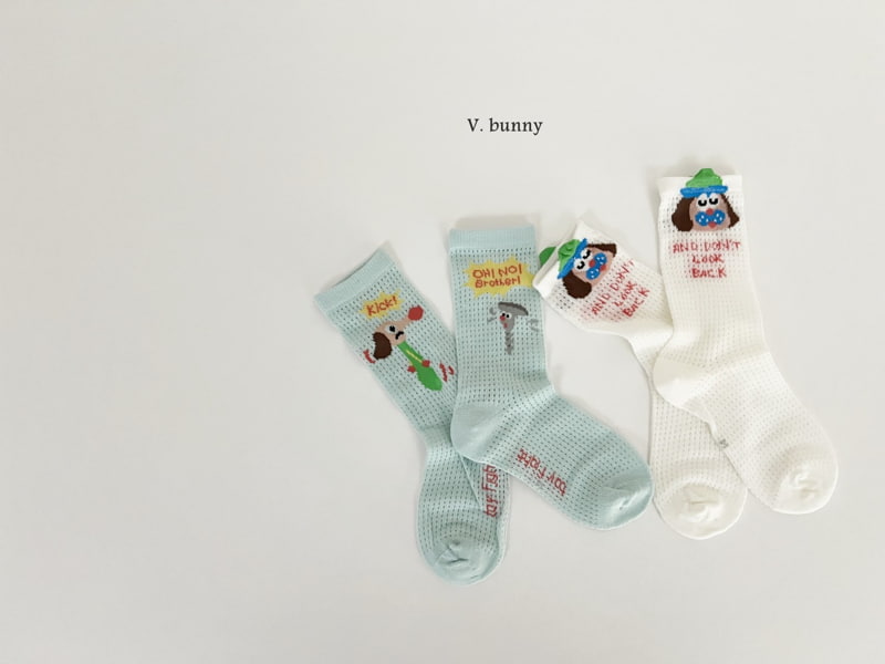 V Bunny - Korean Children Fashion - #minifashionista - TV Socks Set - 10