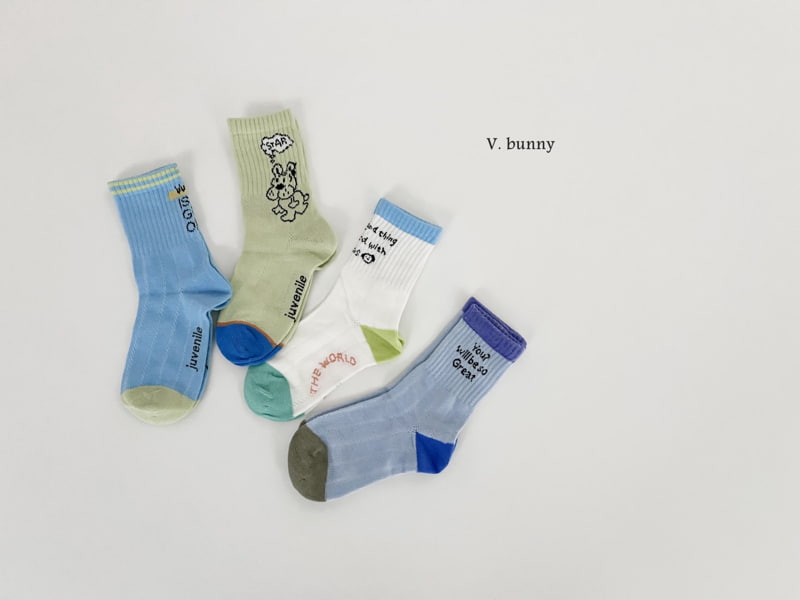 V Bunny - Korean Children Fashion - #prettylittlegirls - Great Socks Set - 3