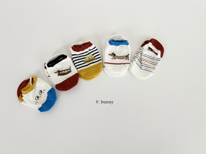 V Bunny - Korean Children Fashion - #prettylittlegirls - Hamburger Socks Set - 2