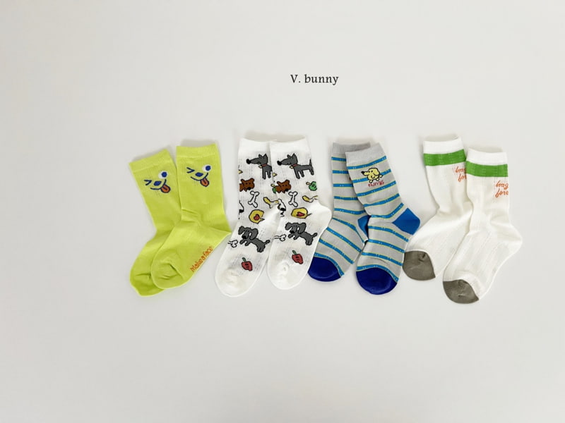 V Bunny - Korean Children Fashion - #prettylittlegirls - Things Socks Set - 9