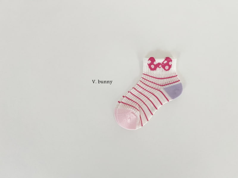 V Bunny - Korean Children Fashion - #prettylittlegirls - Dot Ribbon Socks Set - 6