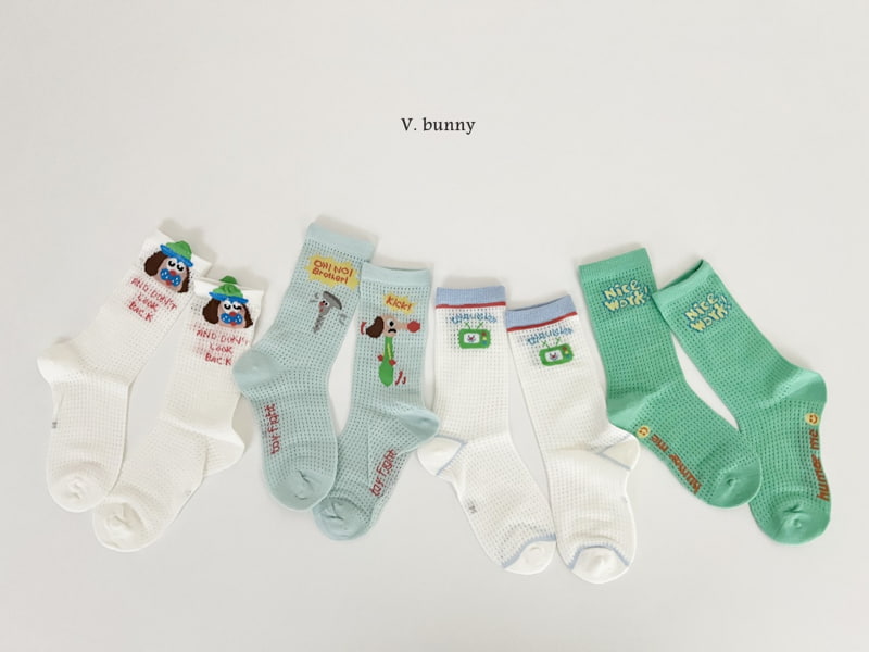 V Bunny - Korean Children Fashion - #prettylittlegirls - TV Socks Set - 11
