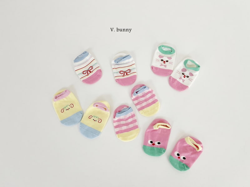 V Bunny - Korean Children Fashion - #stylishchildhood - Red Ribbon Socks Set - 11
