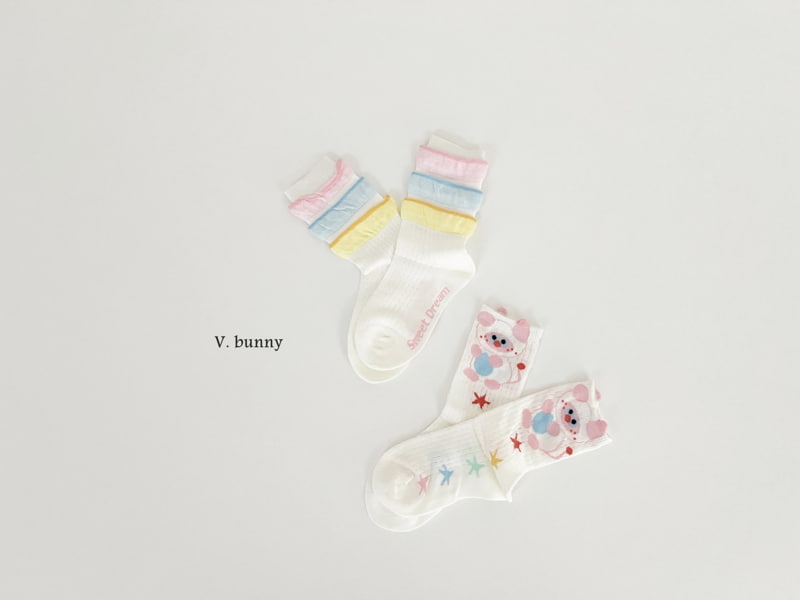 V Bunny - Korean Children Fashion - #stylishchildhood - Bunny Girl Socks Set - 9