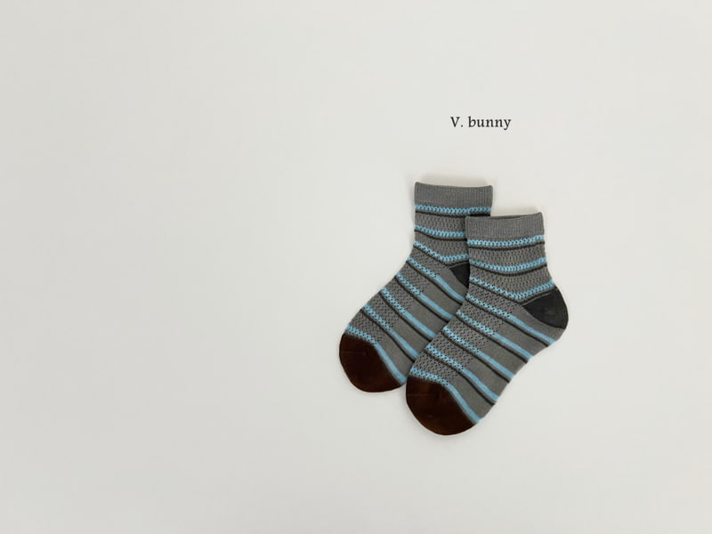 V Bunny - Korean Children Fashion - #todddlerfashion - Short Socks Set - 5