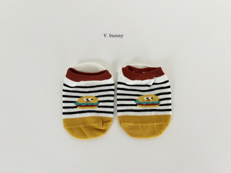 V Bunny - Korean Children Fashion - #todddlerfashion - Hamburger Socks Set - 3