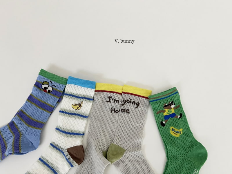 V Bunny - Korean Children Fashion - #todddlerfashion - Esba Socks Set - 2