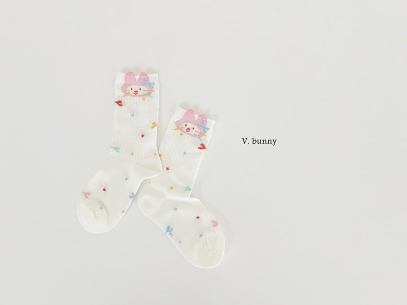 V Bunny - Korean Children Fashion - #todddlerfashion - Bunny Girl Socks Set - 7