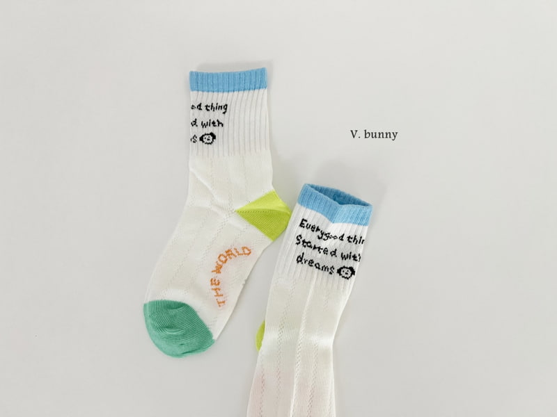 V Bunny - Korean Children Fashion - #toddlerclothing - Great Socks Set - 5
