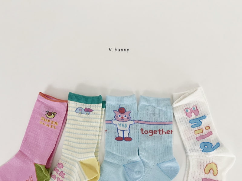 V Bunny - Korean Children Fashion - #toddlerclothing - Club Socks Set - 2