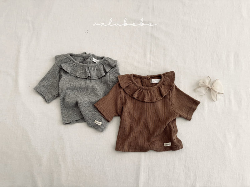 Valu Bebe - Korean Baby Fashion - #babyboutique - Kids Yoha Eyelet Ruffle Tee - 7