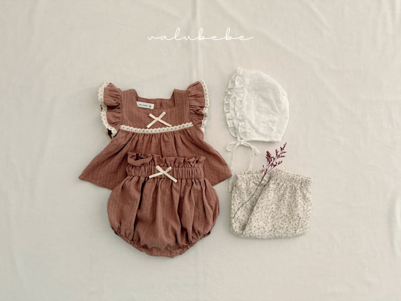 Valu Bebe - Korean Baby Fashion - #babyboutiqueclothing - Eyelet Ribbon Bloomer - 5