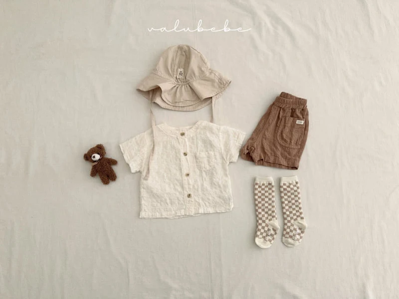 Valu Bebe - Korean Baby Fashion - #babyboutique - Bebe Wrinkle Henley Neck Shirt - 4