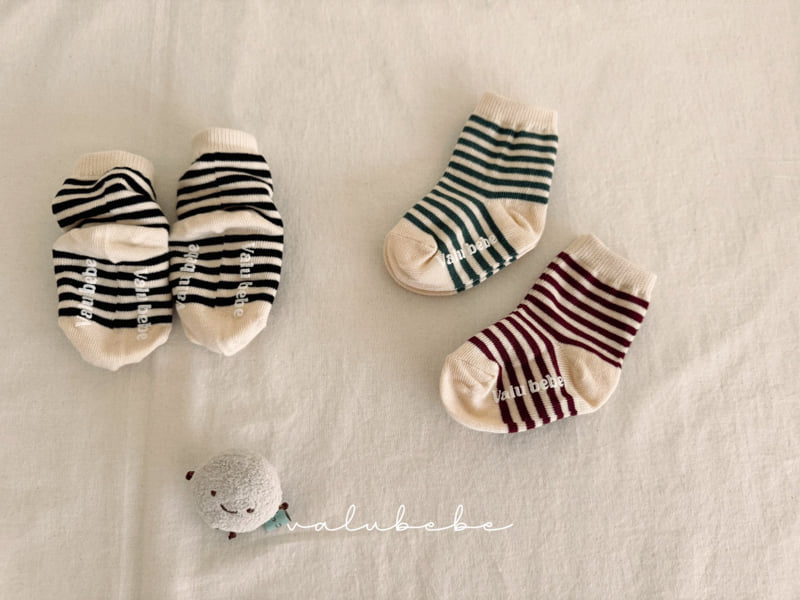 Valu Bebe - Korean Baby Fashion - #babyboutiqueclothing - Stripe Lip Socks - 9