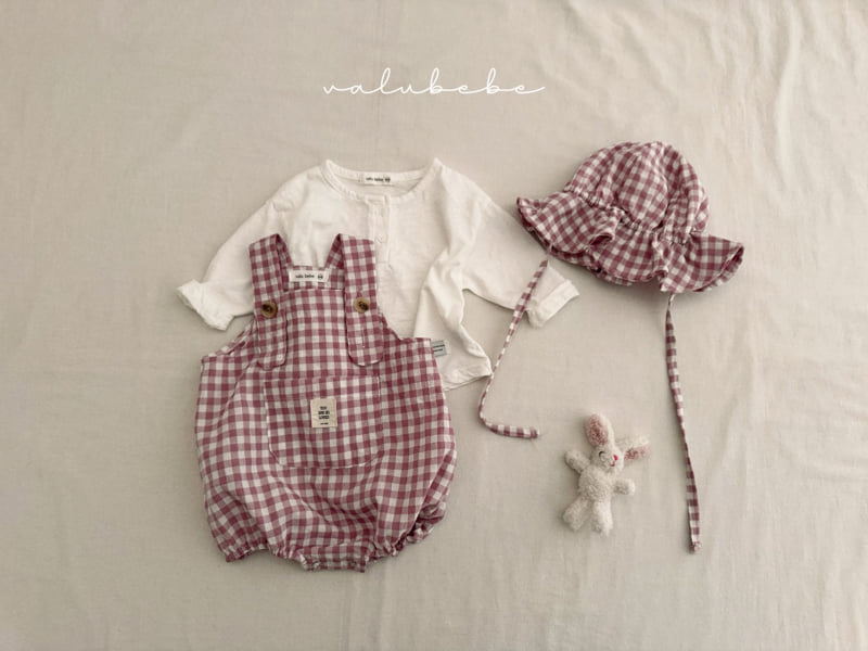 Valu Bebe - Korean Baby Fashion - #babyboutiqueclothing - Sugar Check Overalls Suit - 5