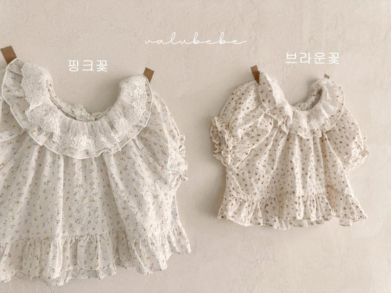 Valu Bebe - Korean Baby Fashion - #babyboutiqueclothing - Bebe Flower Frill Blouse - 12