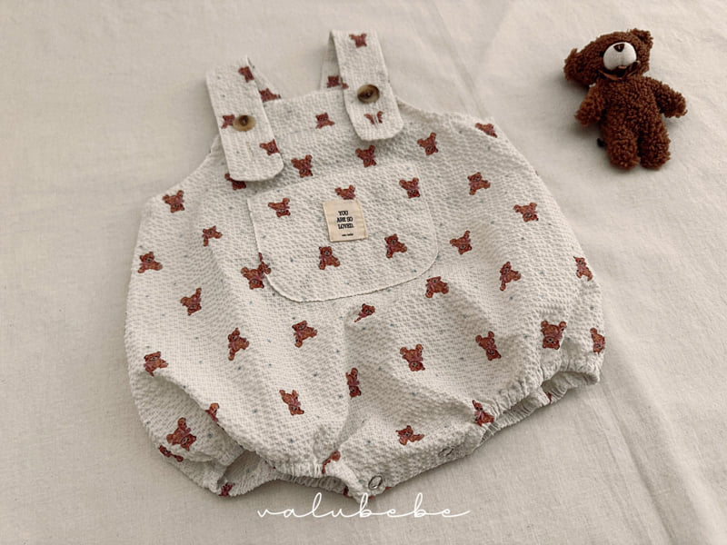 Valu Bebe - Korean Baby Fashion - #babyboutiqueclothing - Mini Bear Overalls Suit - 7