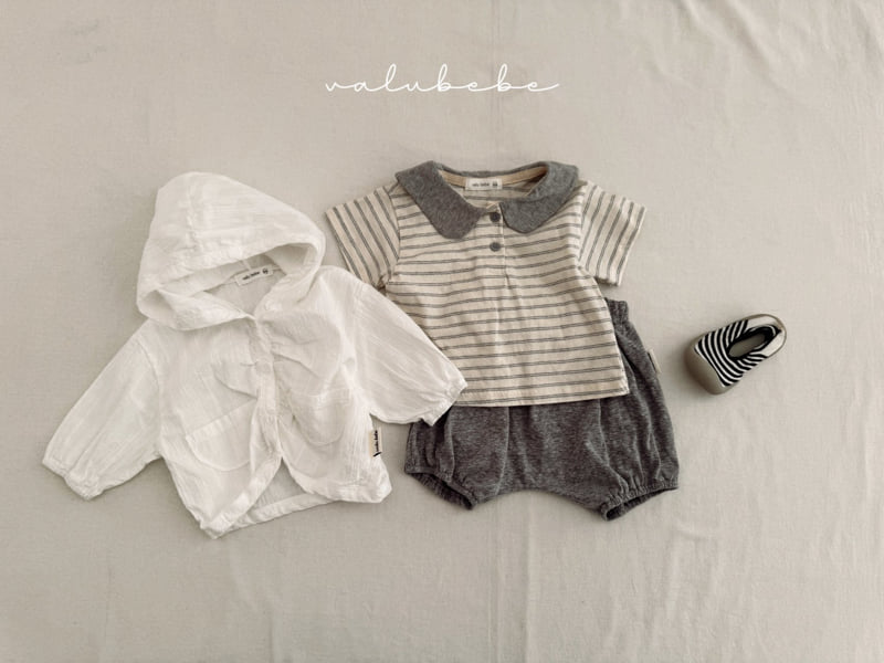 Valu Bebe - Korean Baby Fashion - #babyclothing - Kids J Stripe Collar Tee - 5