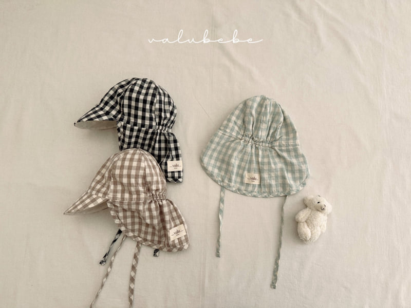 Valu Bebe - Korean Baby Fashion - #babyclothing - Check Flap Cap