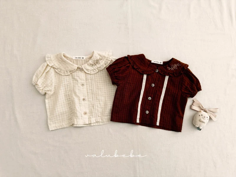 Valu Bebe - Korean Baby Fashion - #babyboutiqueclothing - Bebe Holin Embroidery Blouse - 4
