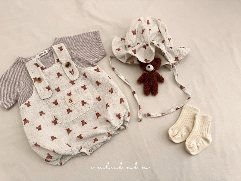 Valu Bebe - Korean Baby Fashion - #babyclothing - Mini Bear Overalls Suit - 8