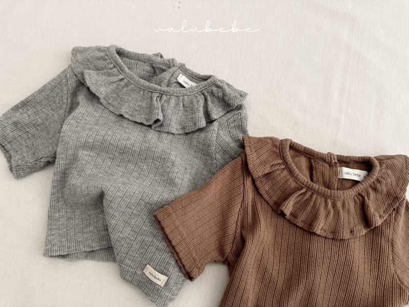 Valu Bebe - Korean Baby Fashion - #babyfashion - Bebe Yoha Eyelet Ruffle Tee - 11