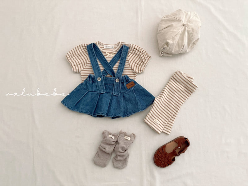 Valu Bebe - Korean Baby Fashion - #babyfashion - Kids Summer Stripe Leggings - 5