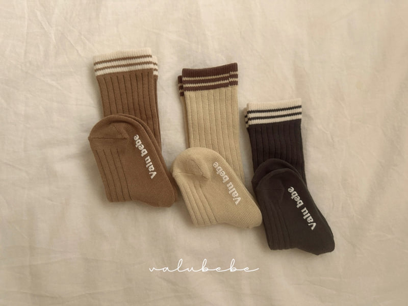 Valu Bebe - Korean Baby Fashion - #babyfashion - Rib Line Socks
