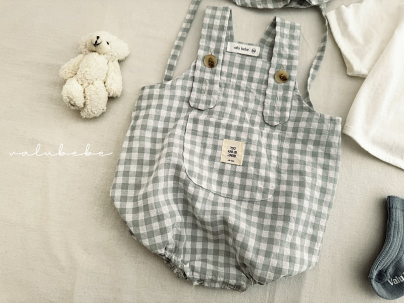 Valu Bebe - Korean Baby Fashion - #babyfashion - Sugar Check Overalls Suit - 7