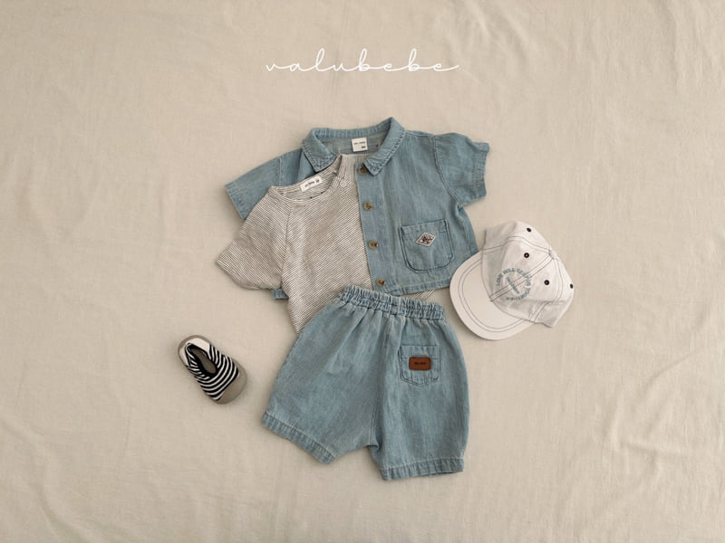 Valu Bebe - Korean Baby Fashion - #babyfever - Bebe Pin Tuck Denim Pants - 5
