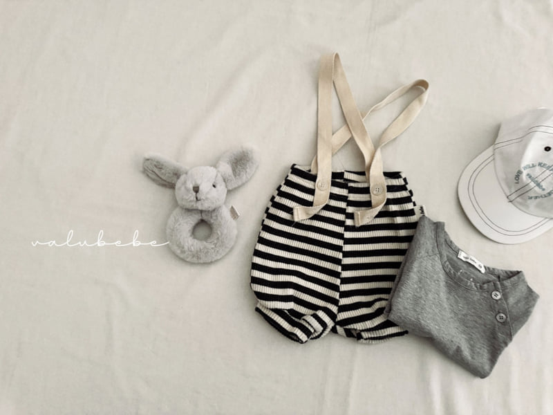 Valu Bebe - Korean Baby Fashion - #babyfever - Coffee Stripe Overalls - 11