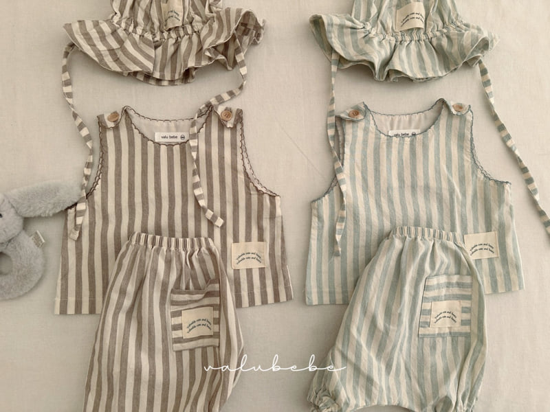 Valu Bebe - Korean Baby Fashion - #babyfever - Fresh Stripe Vest - 10