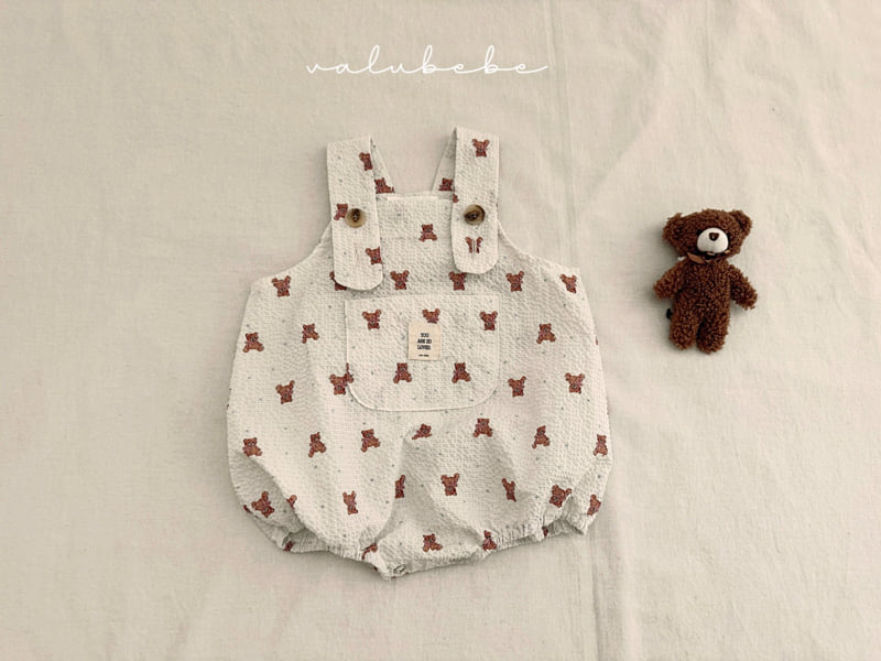 Valu Bebe - Korean Baby Fashion - #babyfever - Mini Bear Overalls Suit - 10